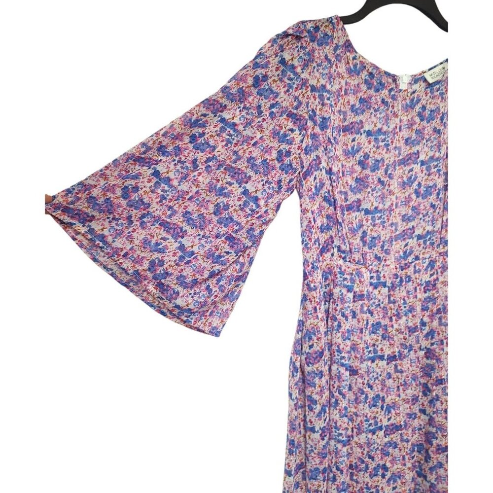 Molly Bracken Floral Flare Sleeve Dress Women's Medium